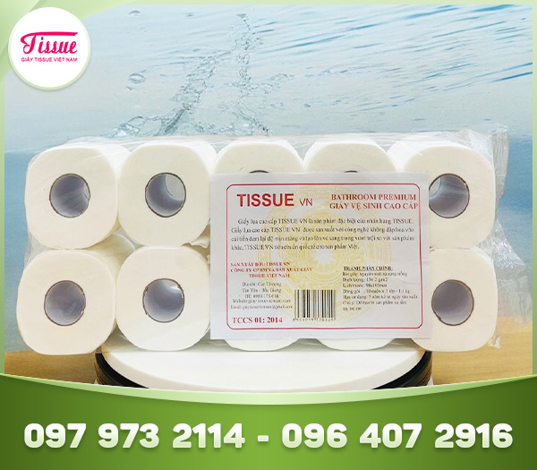 Giấy vệ sinh 3 lớp tối ưu Tissue 1.1 tiêu chuẩn khách sạn 4-5 sao